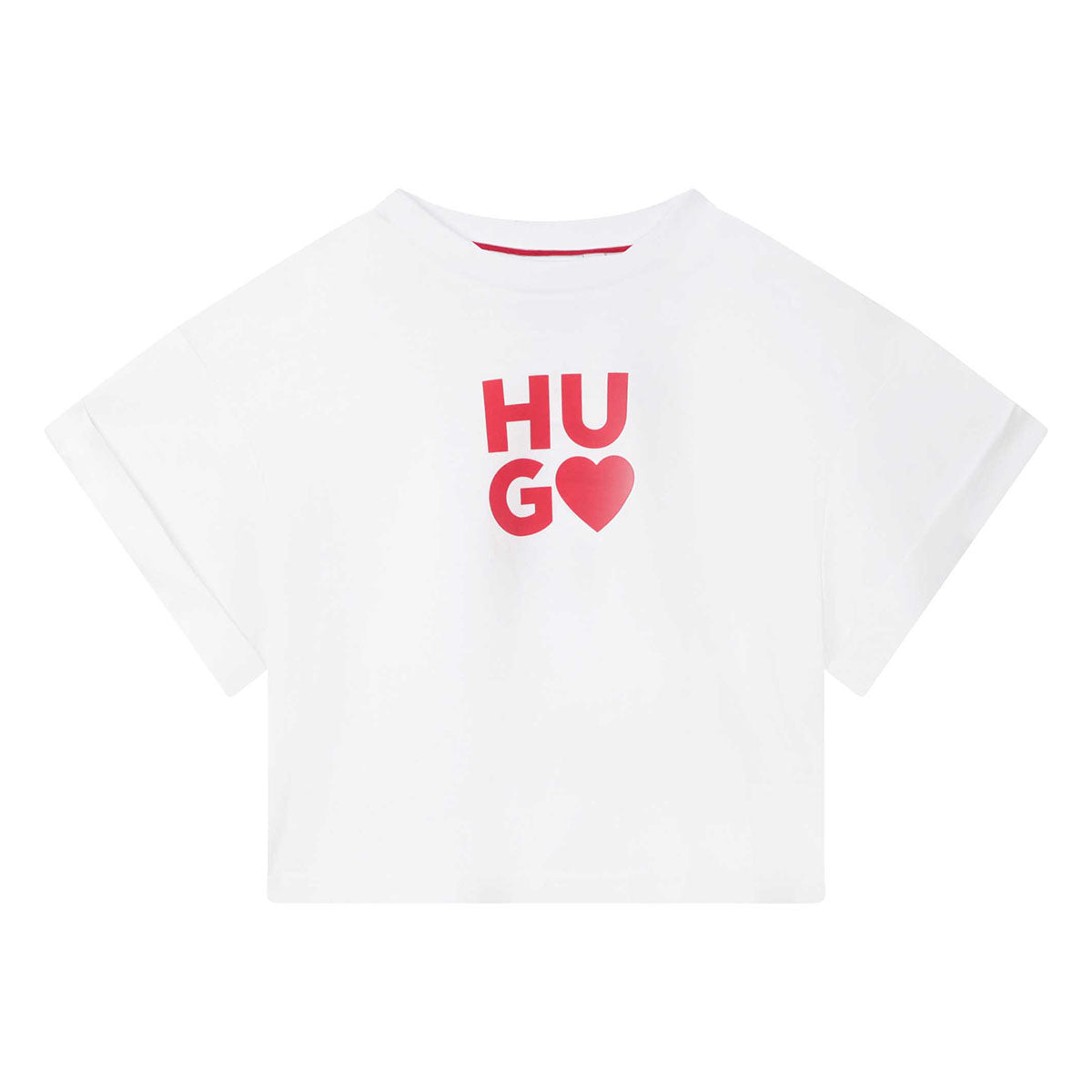חולצת בטן HUGO לוגו אדום לילדות