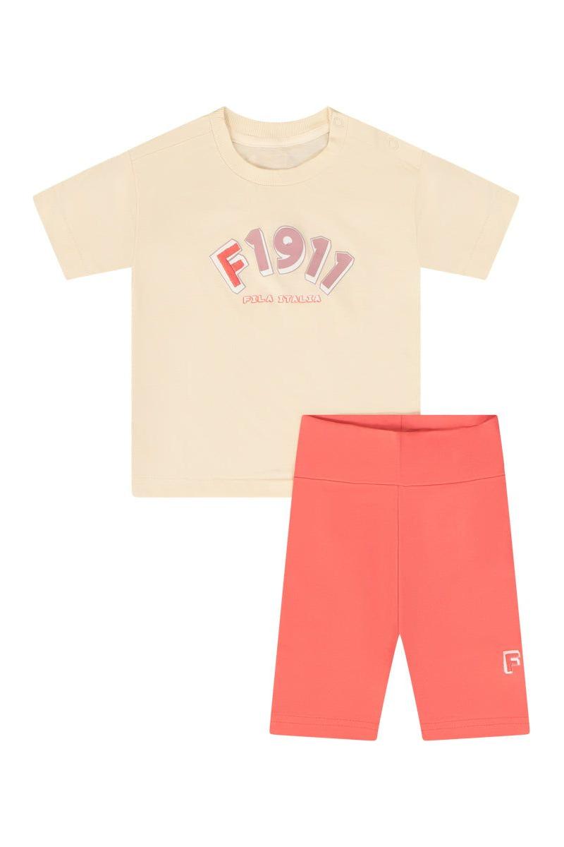 חליפת טייץ FILA הדפס לוגו באמצע לתינוקות