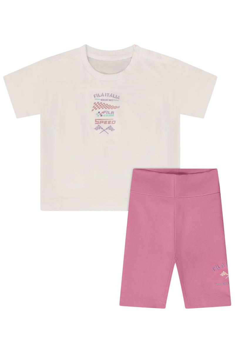 חליפת טייץ FILA הדפס לוגו באמצע לתינוקות