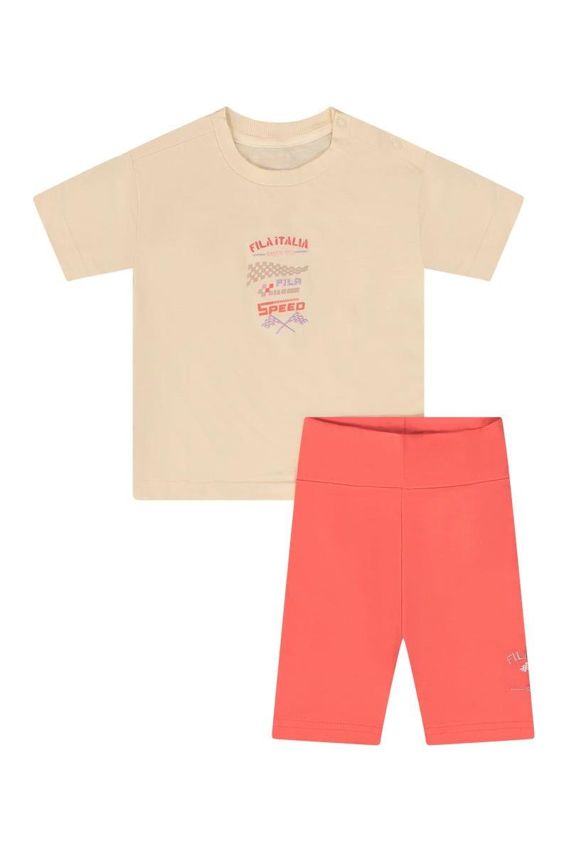 חליפת טייץ FILA הדפס לוגו באמצע לתינוקות