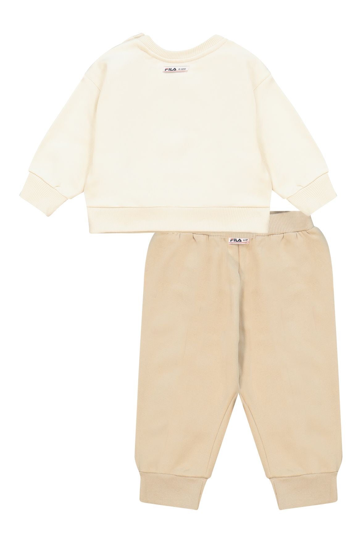 חליפת טרנינג FILA דו גוונית בהדפס לוגו לתינוקות BEIGE / 0-6M