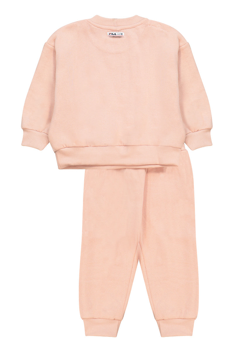 חליפת טרנינג FILA דו גוונית בהדפס אותיות לתינוקות Pink / 0-6M