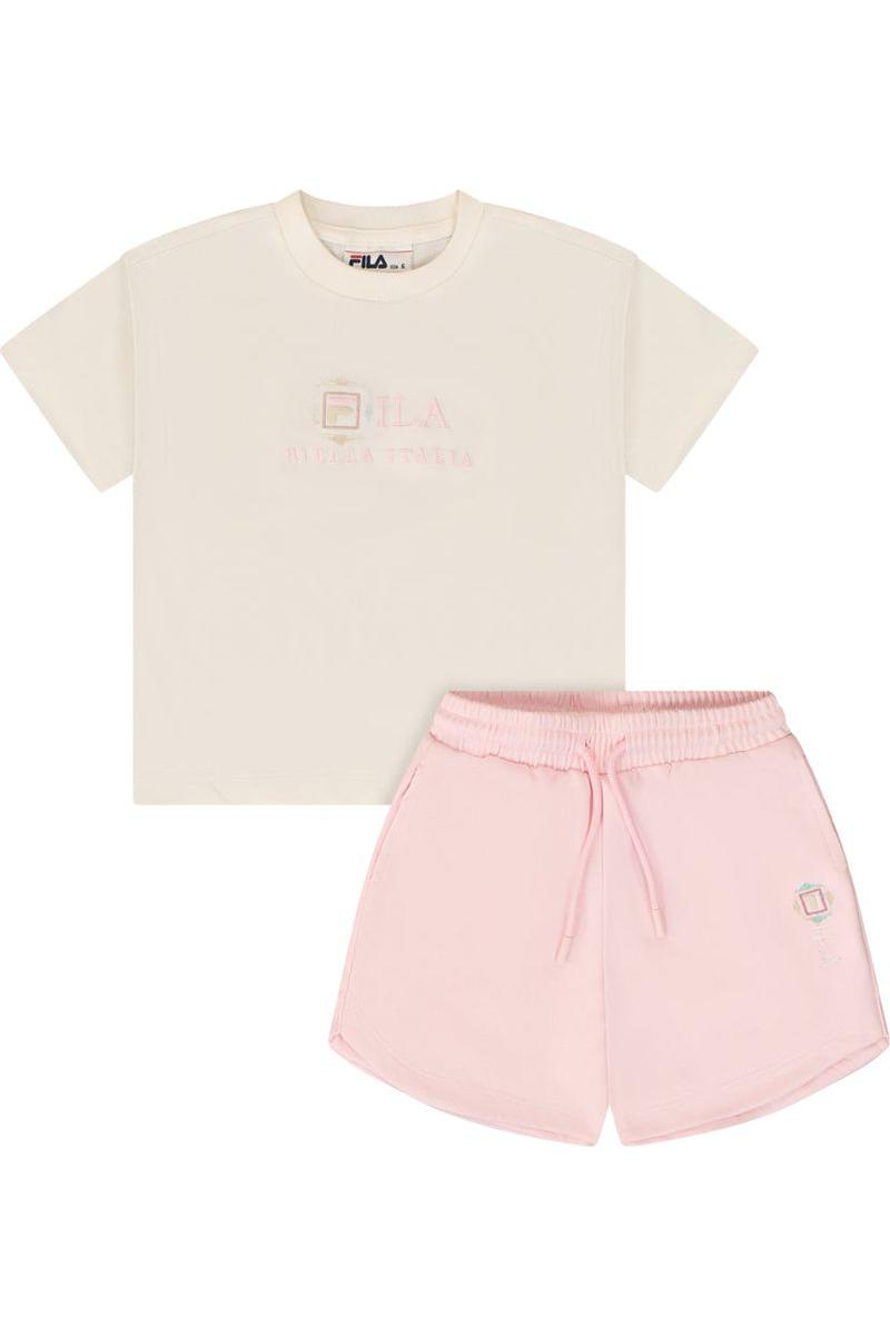 חליפת טריקו FILA הדפס לוגו באמצע לילדות