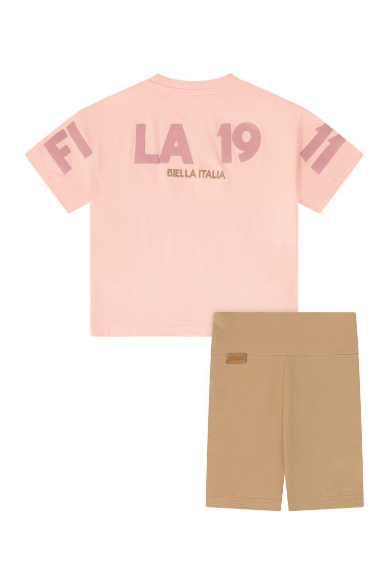 חליפת טייץ FILA הדפס לוגו מותג 1911 אחורי לילדות