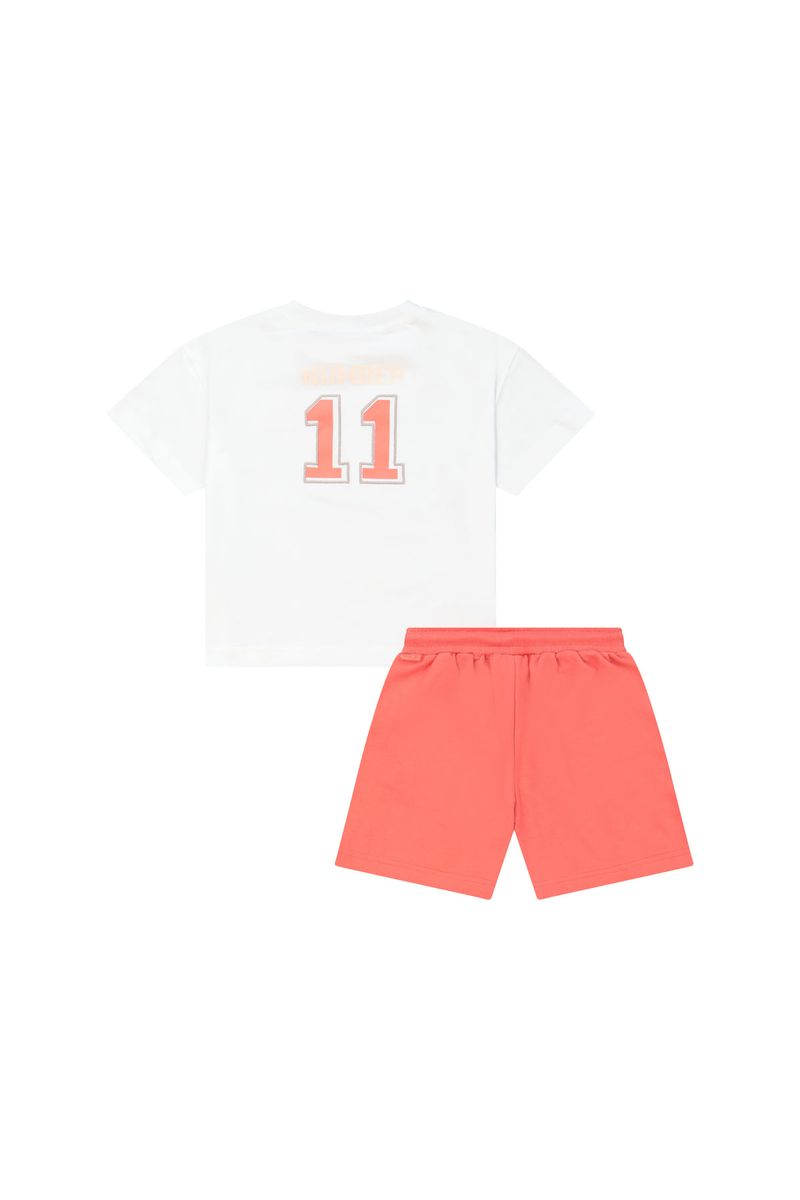 חליפת טריקו FILA לוגו מותג באמצע לילדות PINK / 10Y