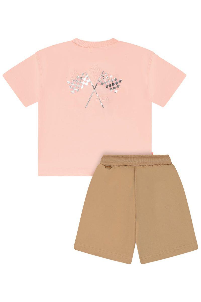 חליפת טריקו FILA הדפס באמצע לילדות