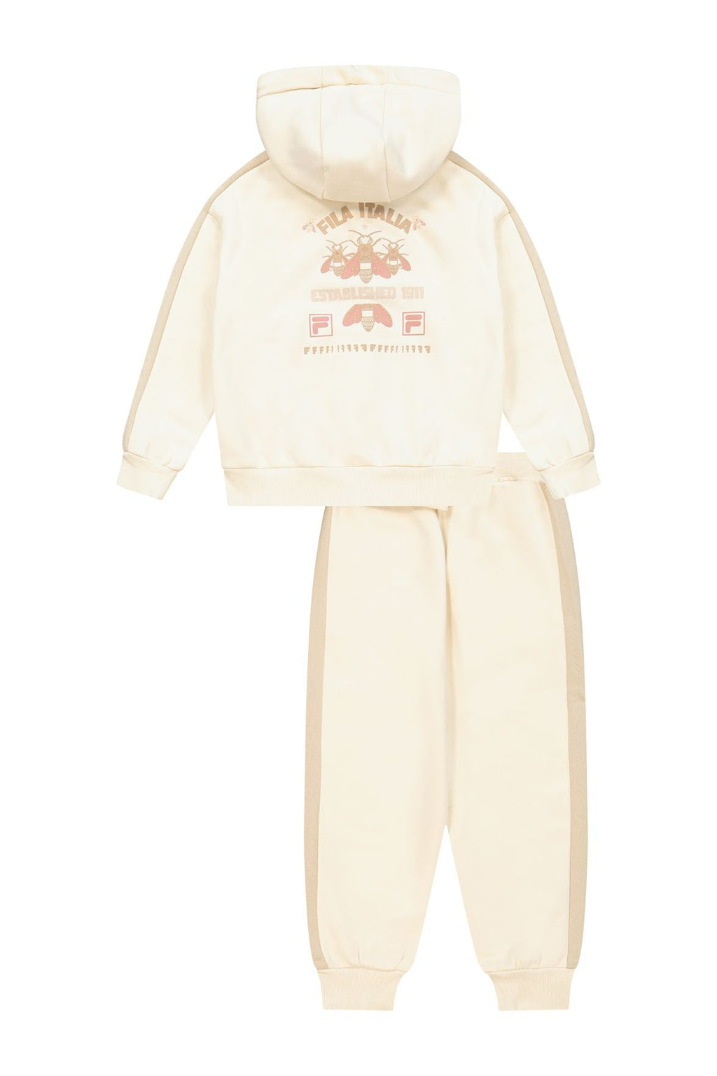 חליפת טרנינג FILA עם לוגו עדין בגב לילדות BEIGE / 2Y