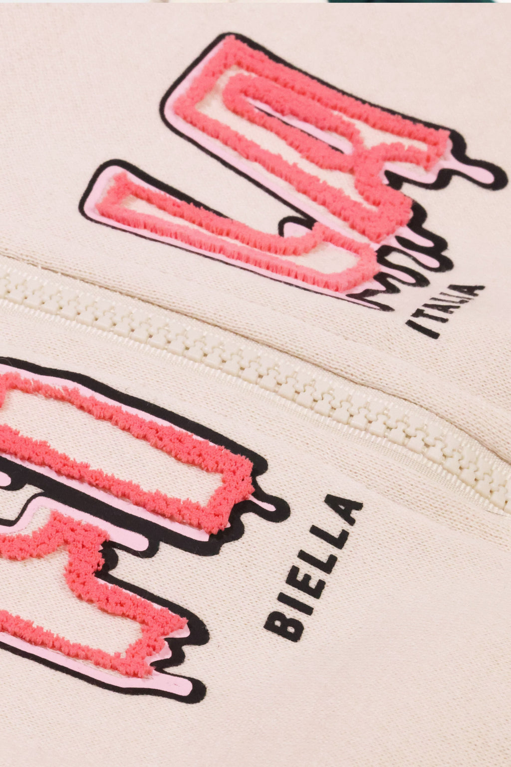 חליפת טרנינג FILA רוכסן קדמי בשילוב צבעים לילדות BEIGE / 10Y