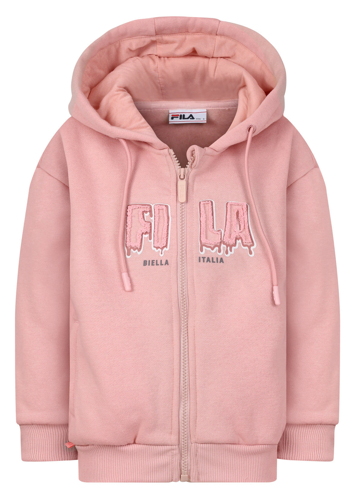 חליפת טרנינג FILA רוכסן קדמי בשילוב צבעים לילדות Pink / 10Y