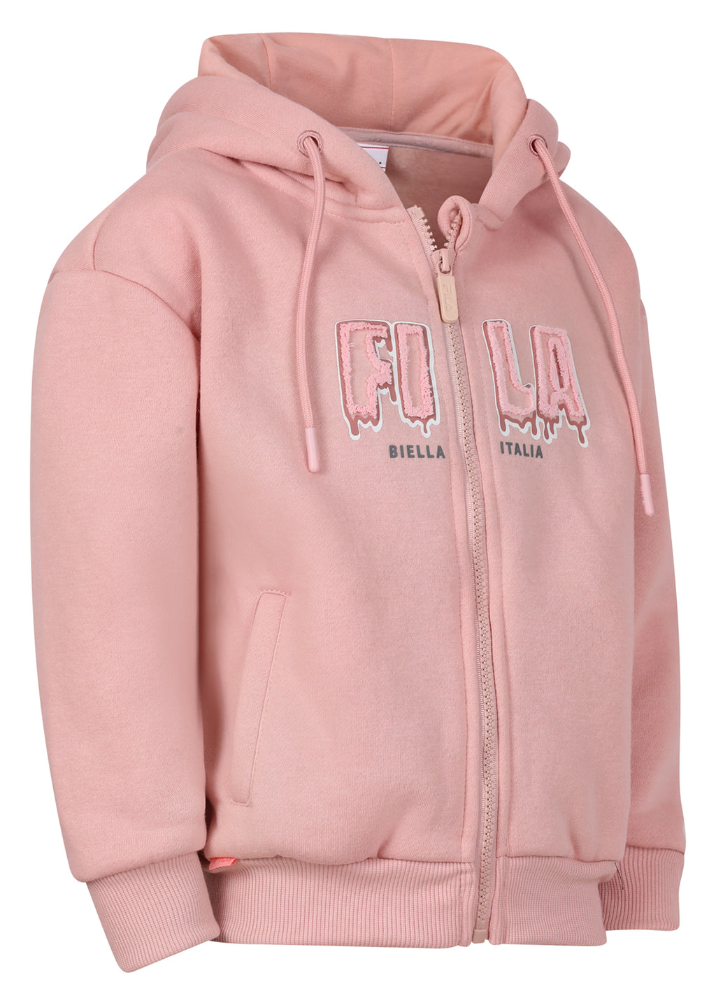 חליפת טרנינג FILA רוכסן קדמי בשילוב צבעים לילדות Pink / 10Y