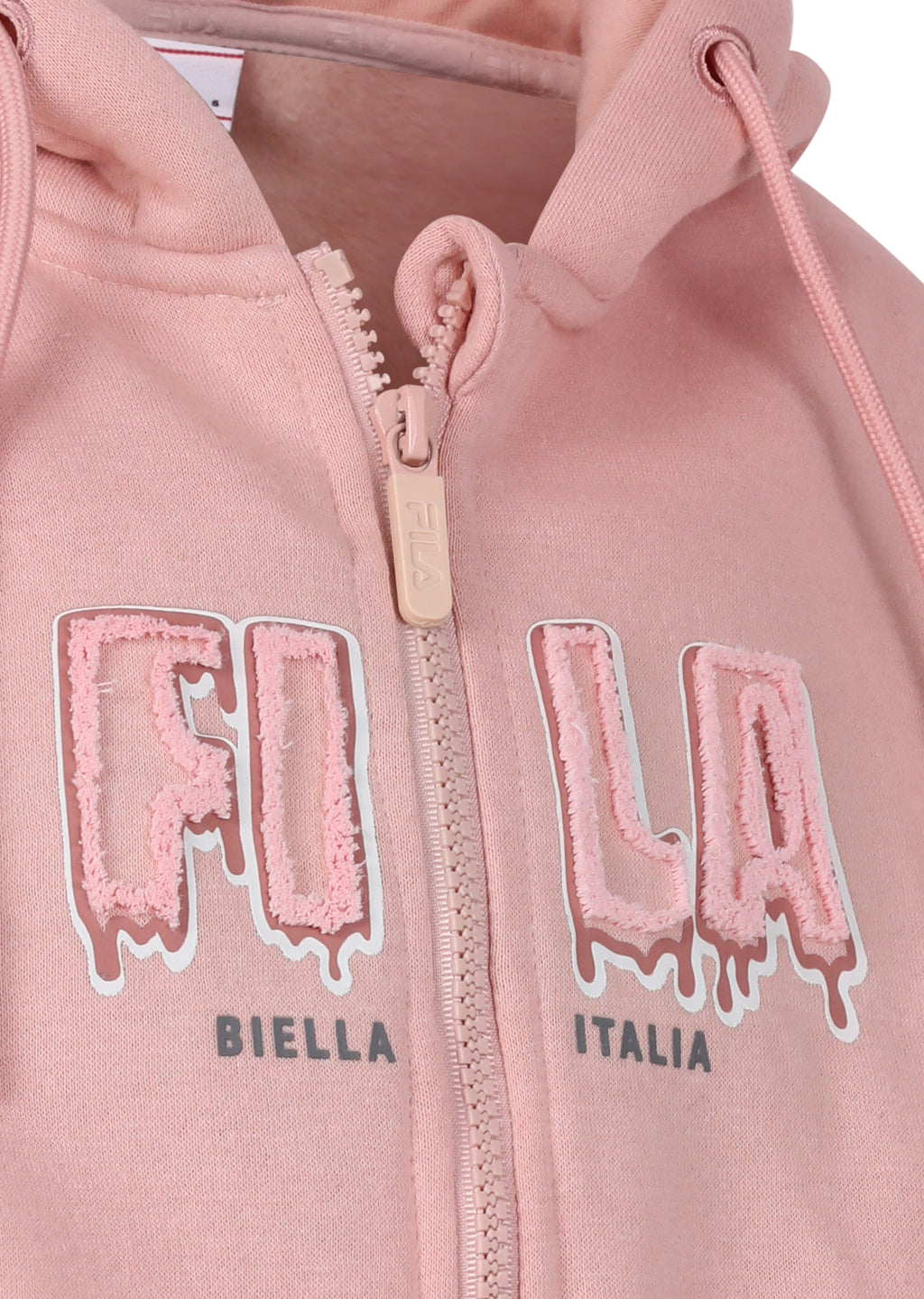 חליפת טרנינג FILA רוכסן קדמי בשילוב צבעים לילדות Pink / 10Y
