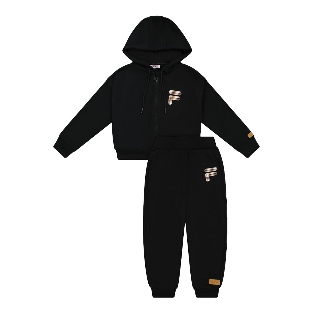 חליפת טרנינג FILA סגירת רוכסן לילדות Black / 2Y