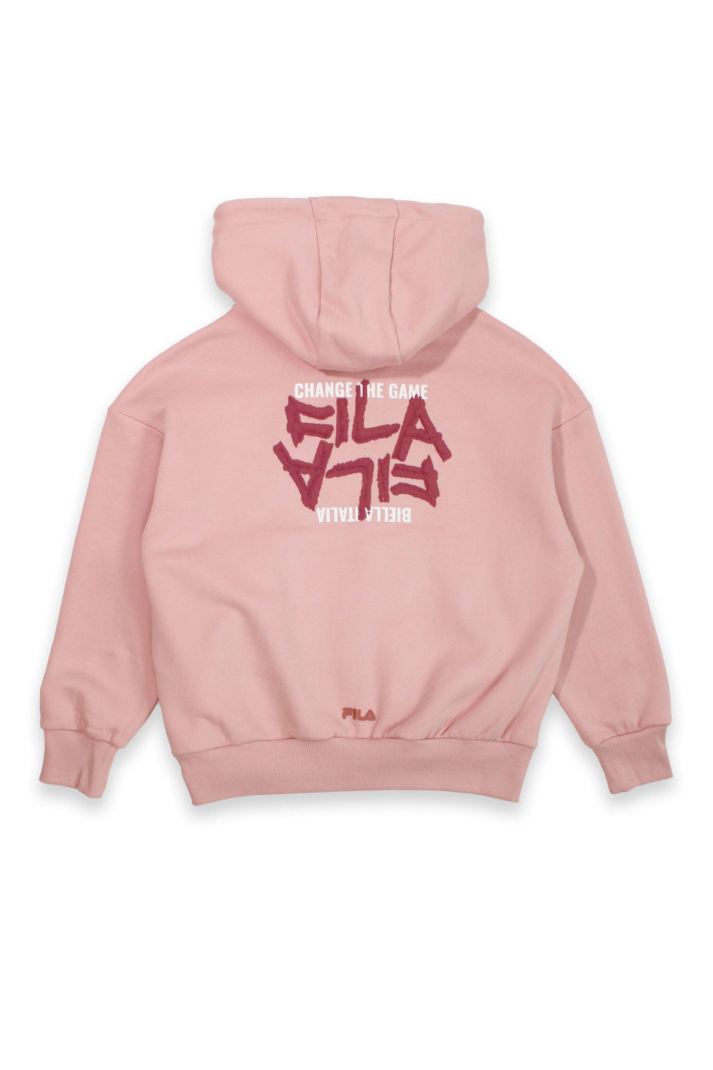 חליפת טרנינג FILA עם קפוצ'ון ורוכסן קדמי לילדות Pink / 10Y