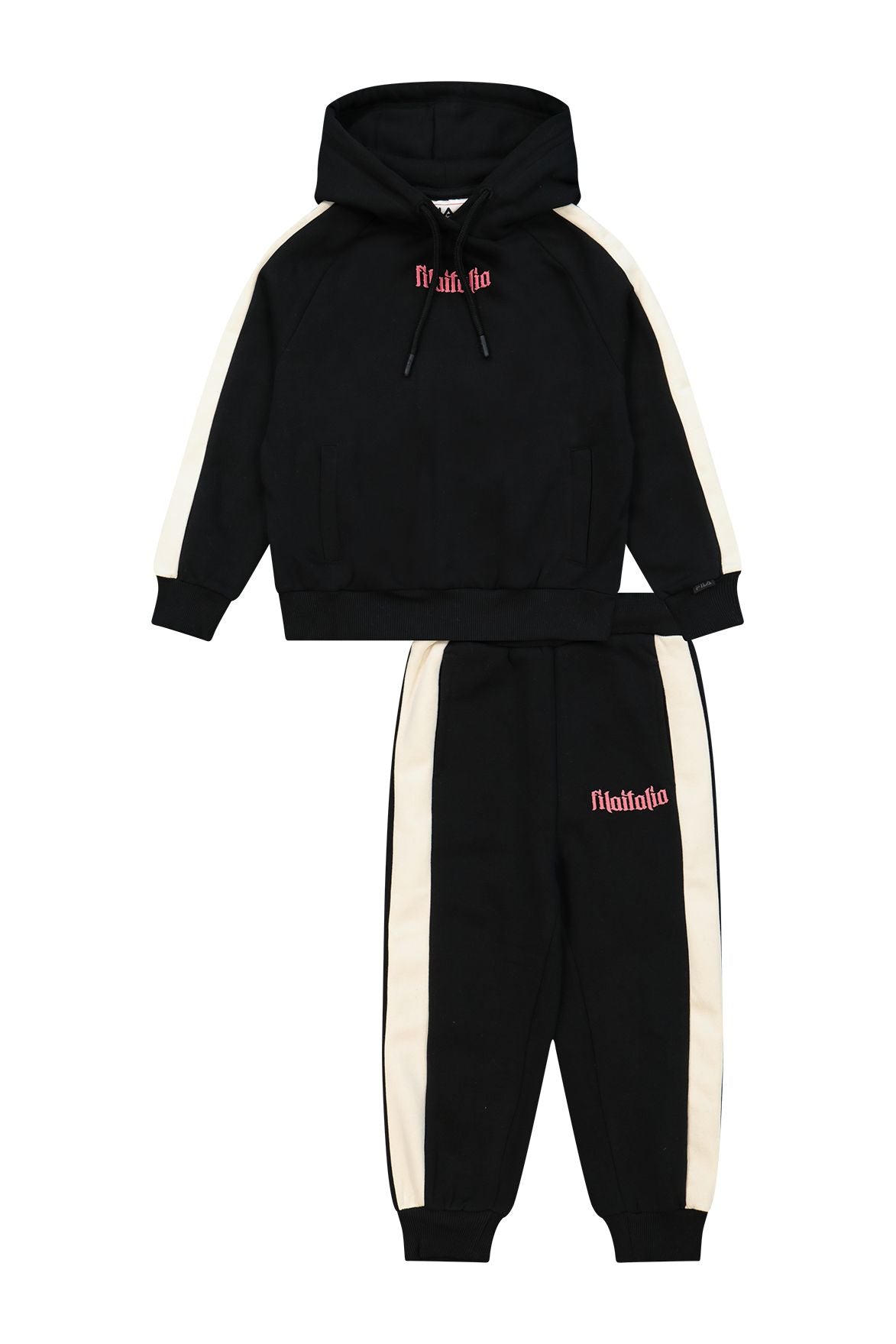 חליפת טרנינג FILA בהדפס לוגו קטן לילדות BLACK / 10Y