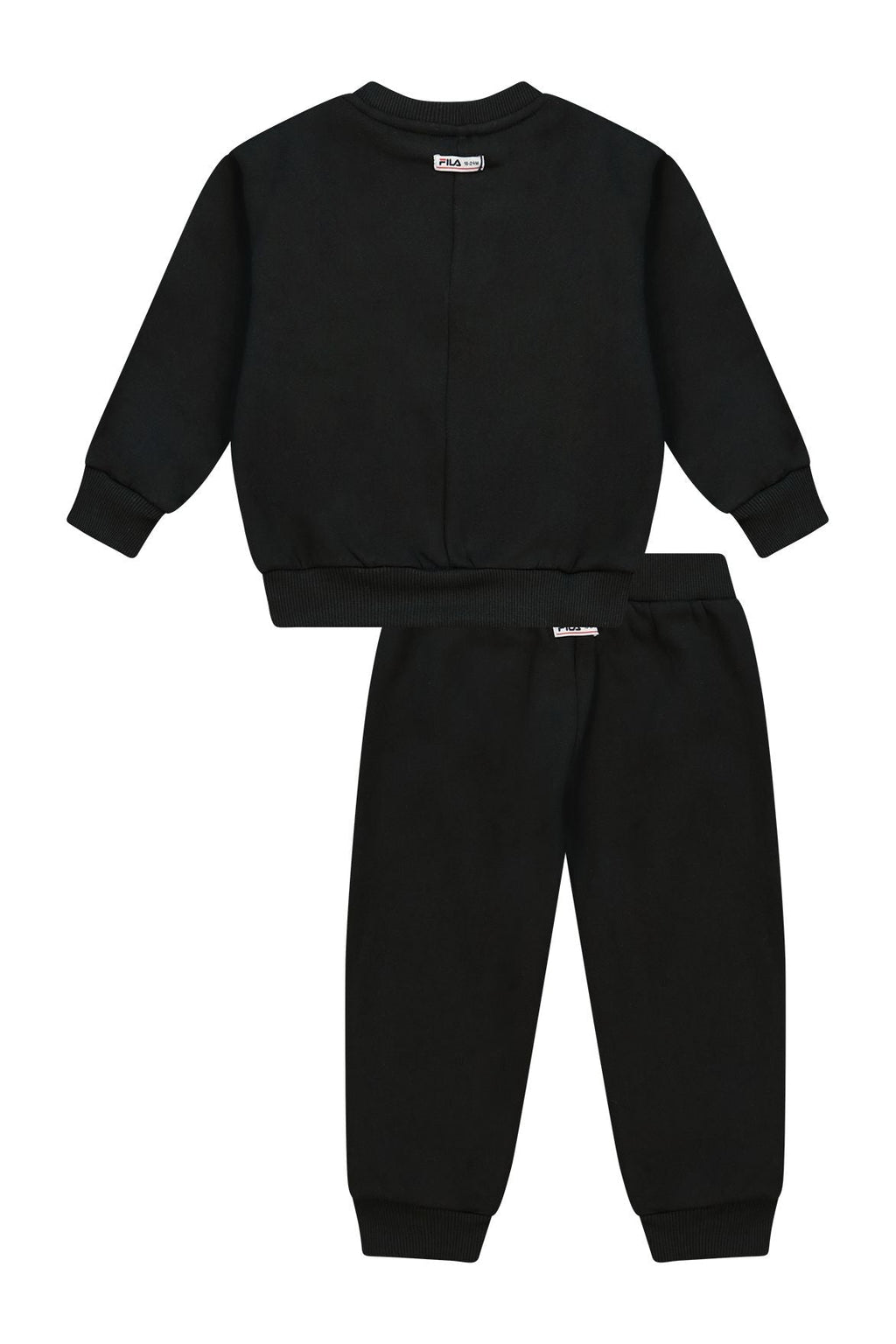 חליפת טרנינג FILA עם הדפס גרפי עדין לתינוקות BLACK / 0-6M