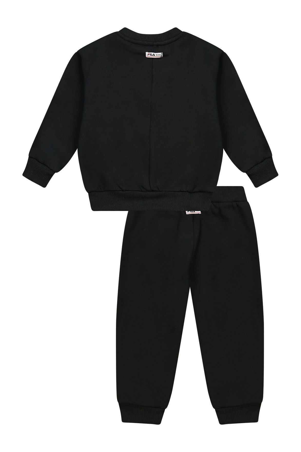 חליפת טרנינג FILA עם הדפס גרפי עדין לתינוקות BLACK / 0-6M