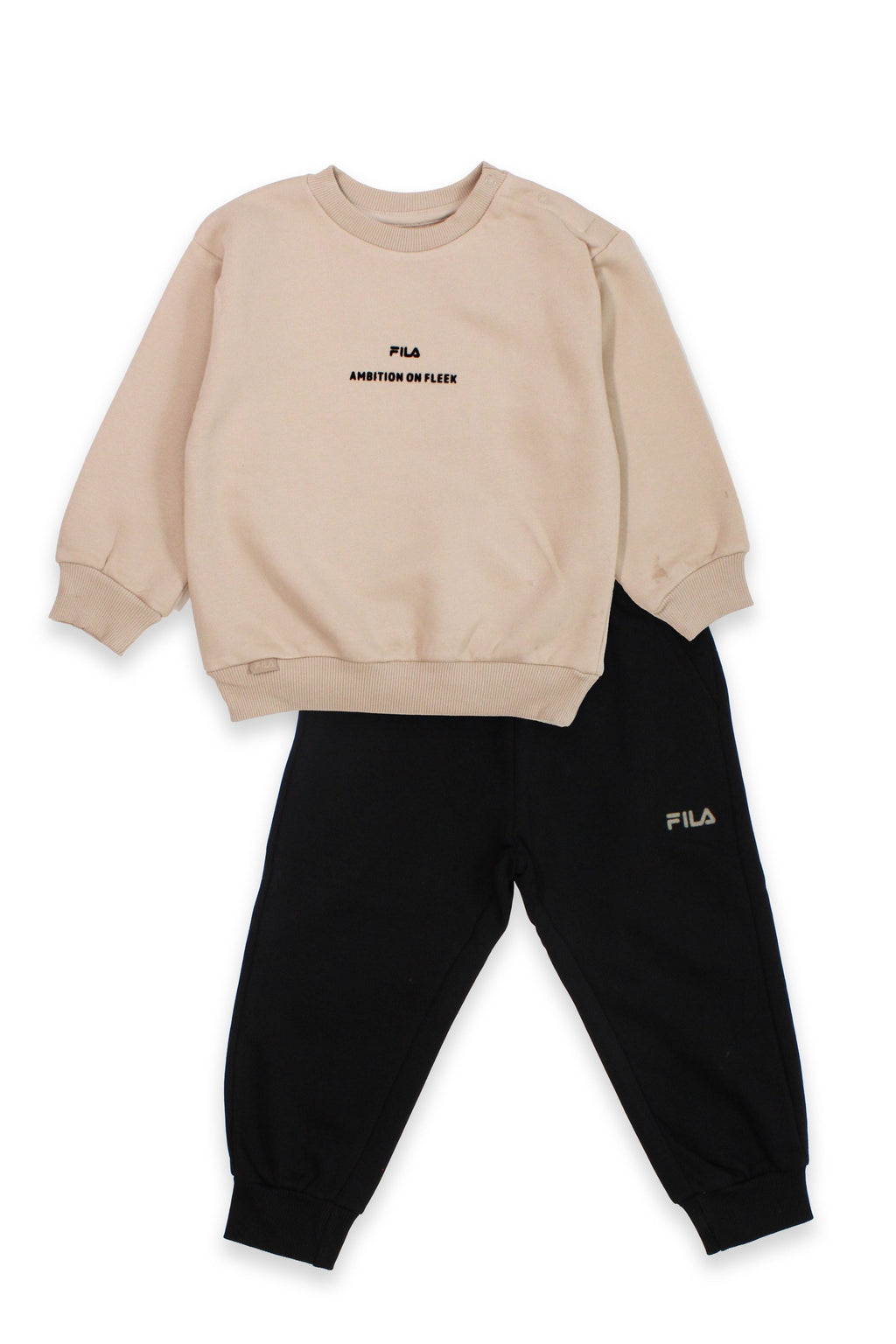 חליפת טרנינג עם FILA  הדפס מספרים לתינוקות BEIGE / 0-6M