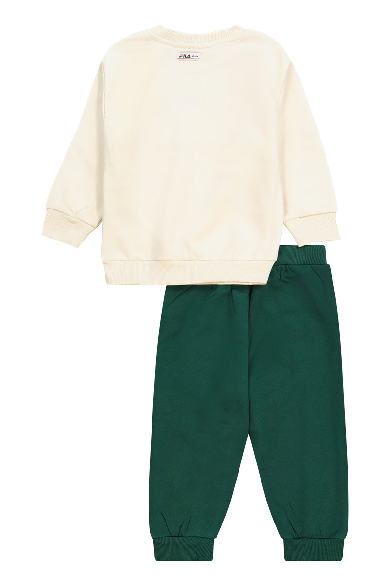 חליפת טרנינג FILA בשילוב צבעים אופנתי לתינוקות BEIGE / 0-6M