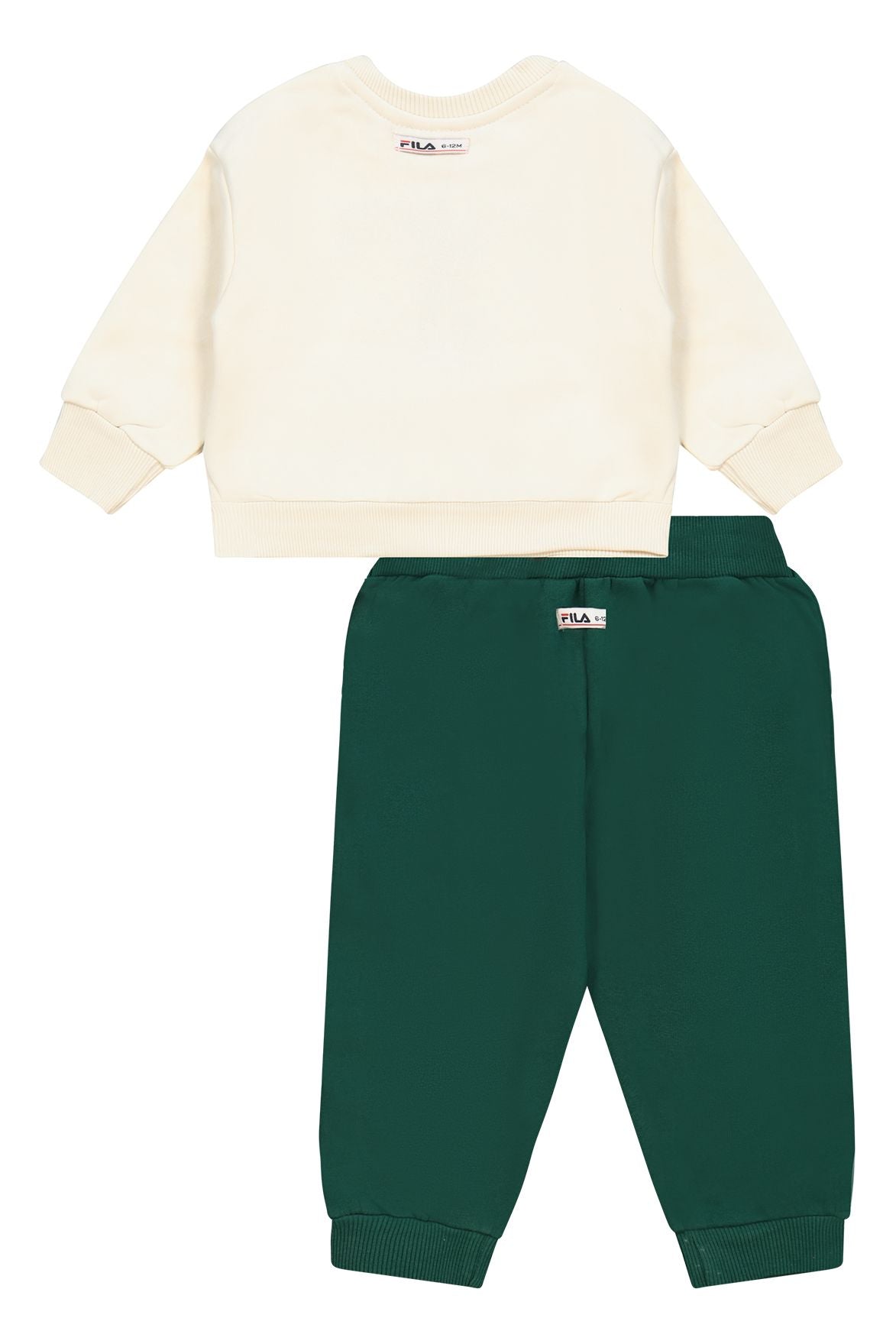 חליפת טרנינג FILA בשילוב צבעים אופנתי לתינוקות BEIGE / 0-6M