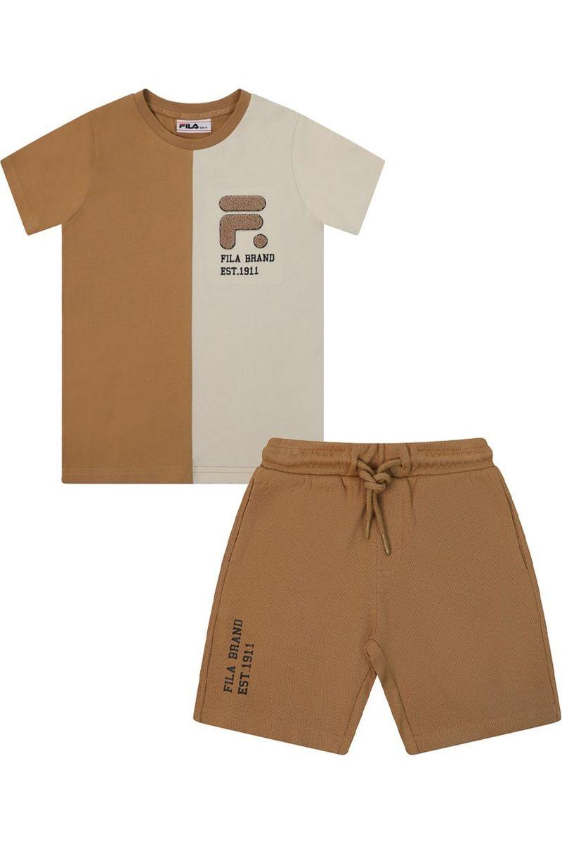 חליפת טריקו FILA שילוב שני צבעים בחולצה לתינוקות