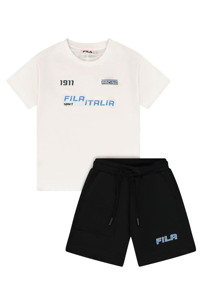 חליפת טריקו FILA הדפס באמצע לילדים