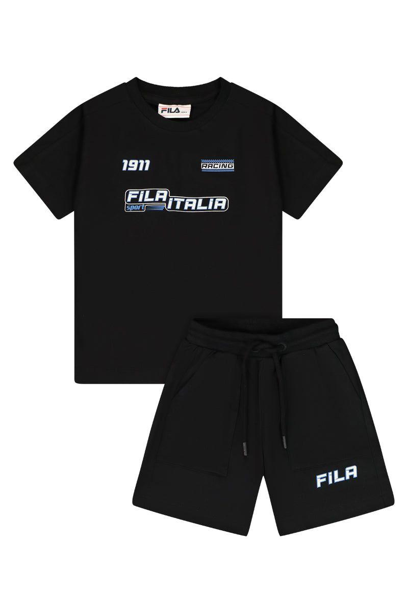 חליפת טריקו FILA הדפס באמצע לילדים