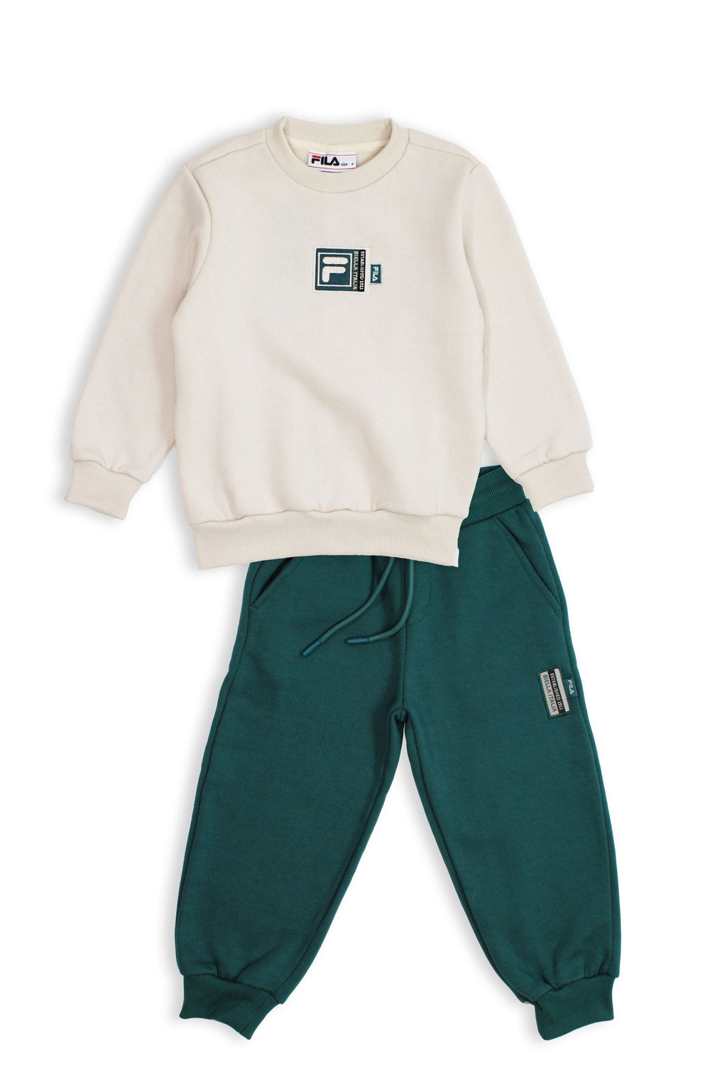 חליפת טרנינג FILA בעיצוב קלאסי עם לוגו מודגש לילדים BEIGE / 10Y