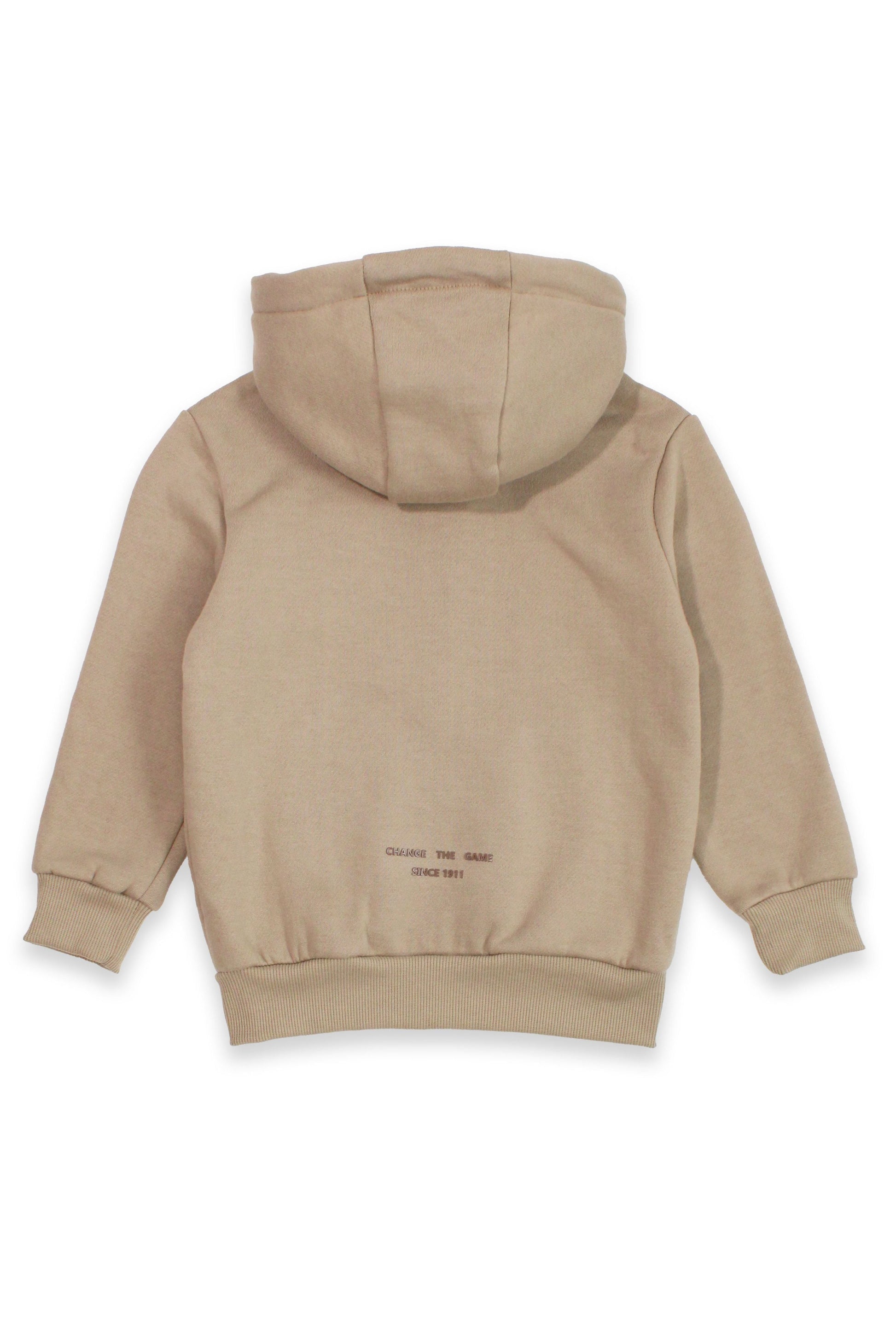 חליפת טרנינג FILA עם קפוצ'ון רוכסן ולוגו מודפס לילדים BEIGE / 10Y