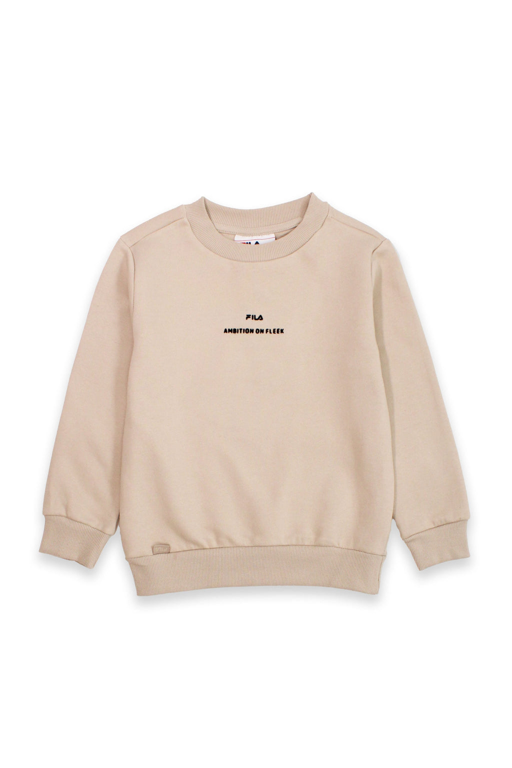 חליפת טרנינג FILA דו גוונית עם הדפס לוגו לילדים BEIGE / 2Y