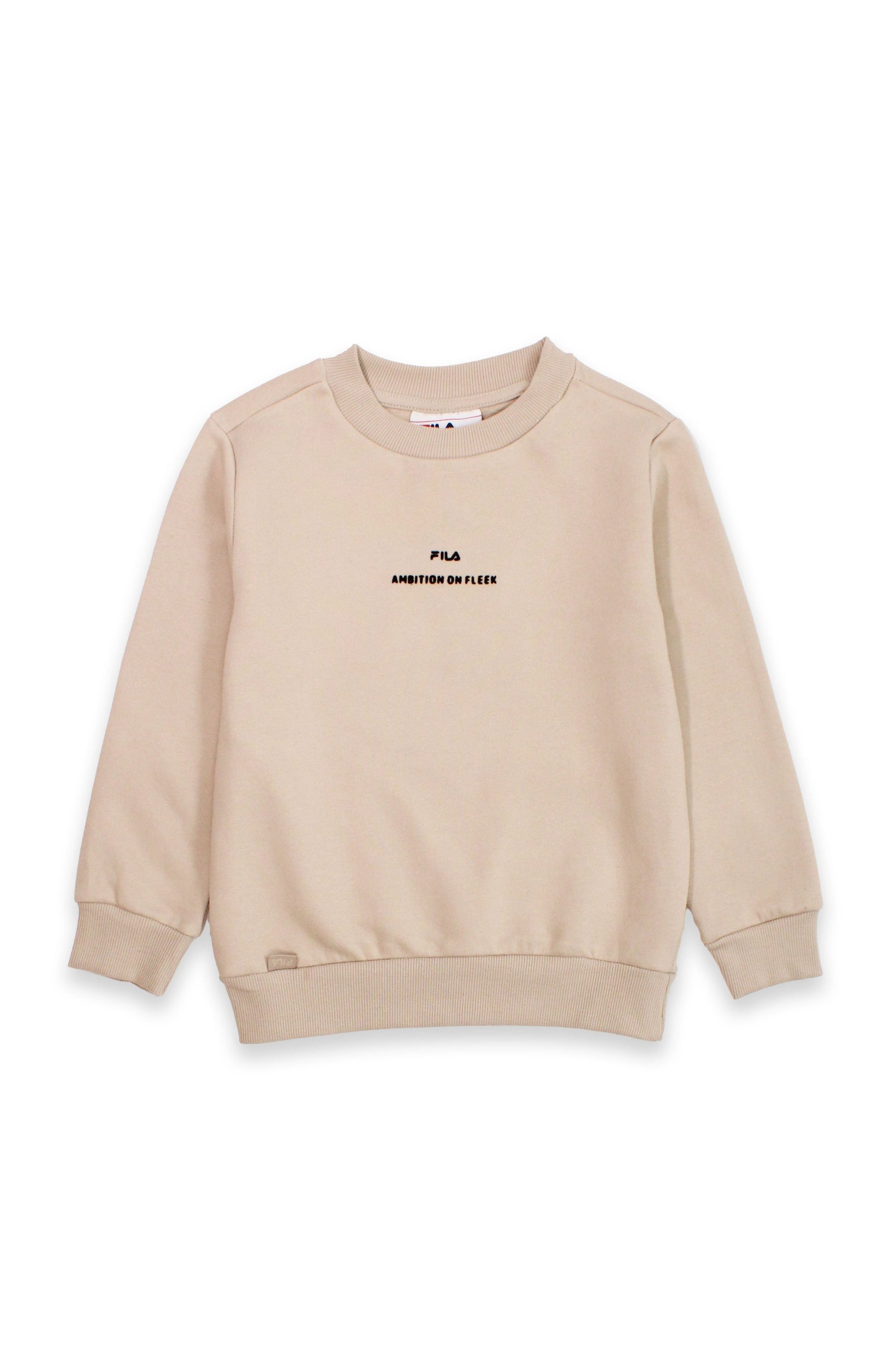 חליפת טרנינג FILA דו גוונית עם הדפס לוגו לילדים BEIGE / 2Y