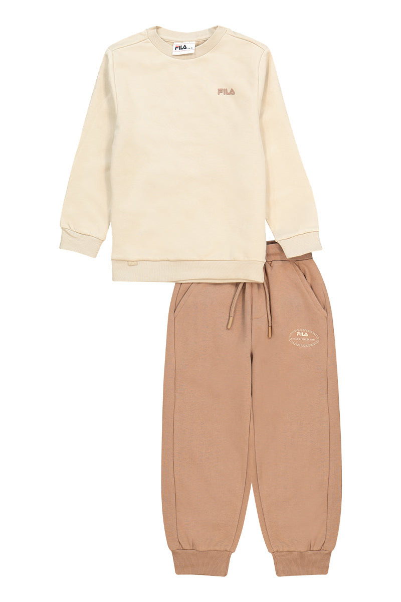 חליפת טרנינג FILA בסגנון מינימליסטי לילדים BLACK / 2Y