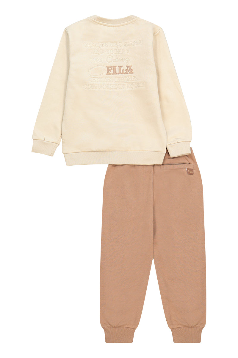 חליפת טרנינג FILA בסגנון מינימליסטי לילדים BLACK / 2Y