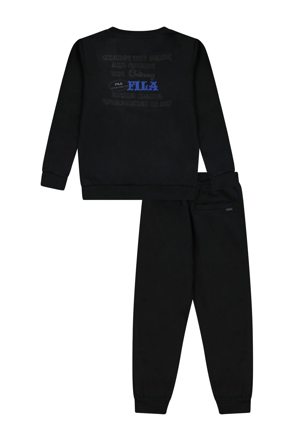 חליפת טרנינג FILA בסגנון מינימליסטי לילדים BLACK / 2Y