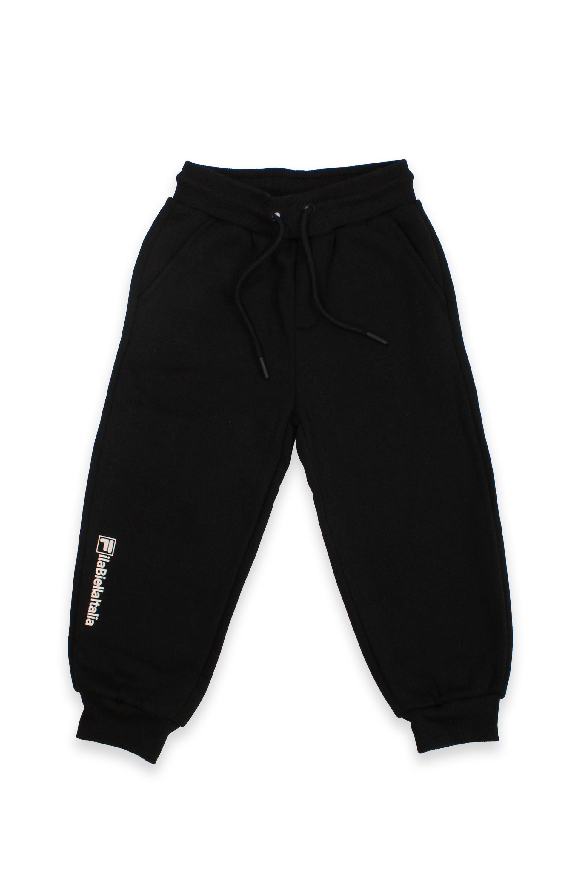 חליפת טרנינג FILA בעיצוב קלאסי עם הדפס לוגו לילדים BLACK / 10Y