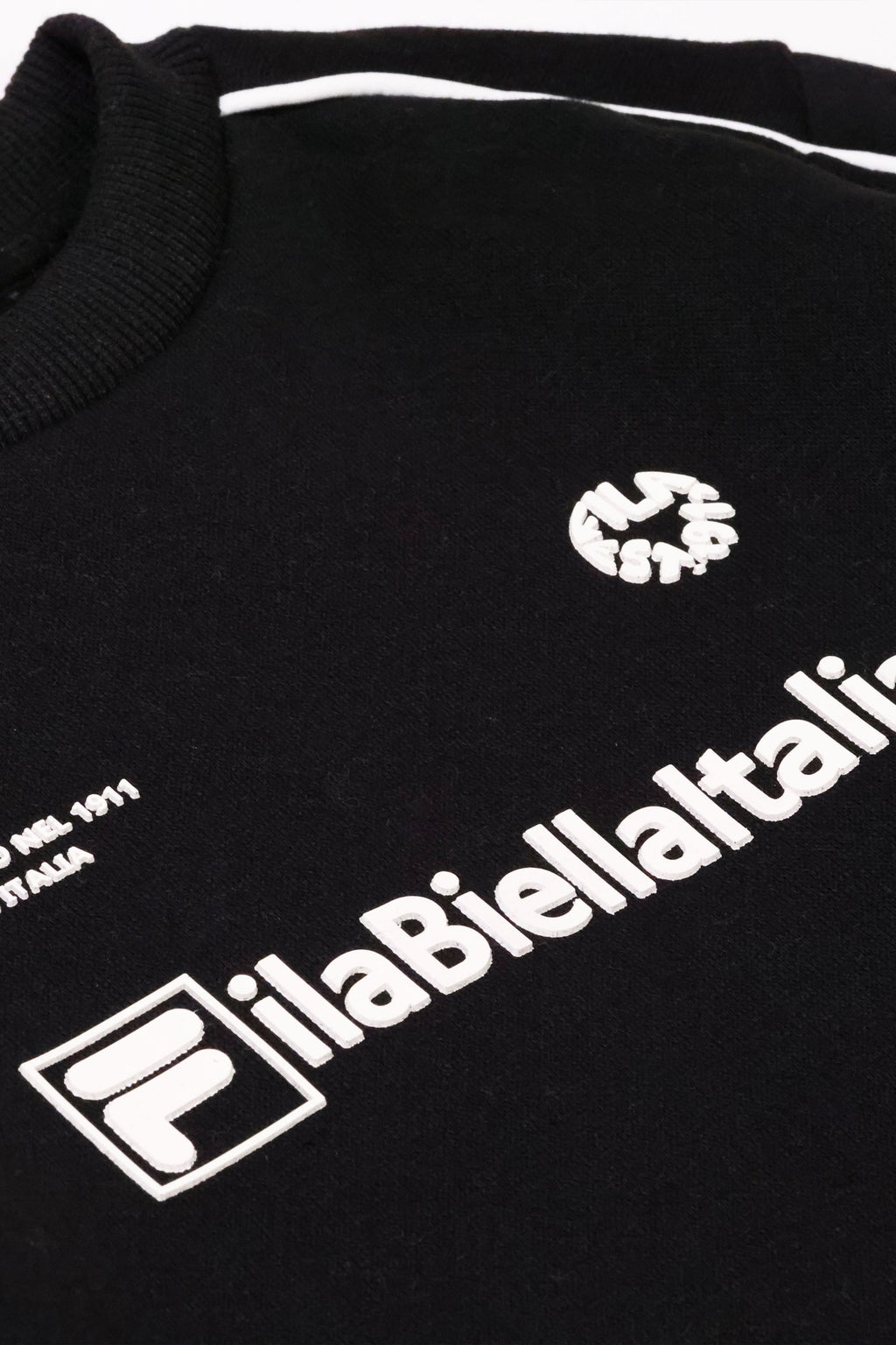 חליפת טרנינג FILA בעיצוב קלאסי עם הדפס לוגו לילדים BLACK / 10Y