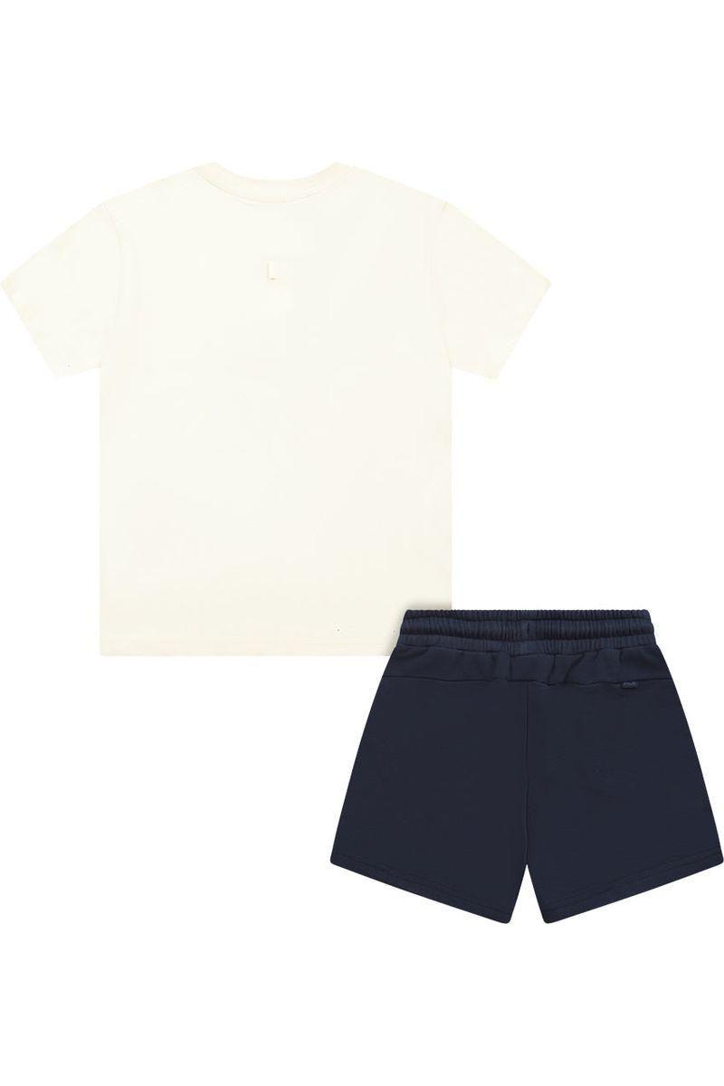 חליפת טריקו FILA לוגו מותג באמצע לילדים Brown / 10Y