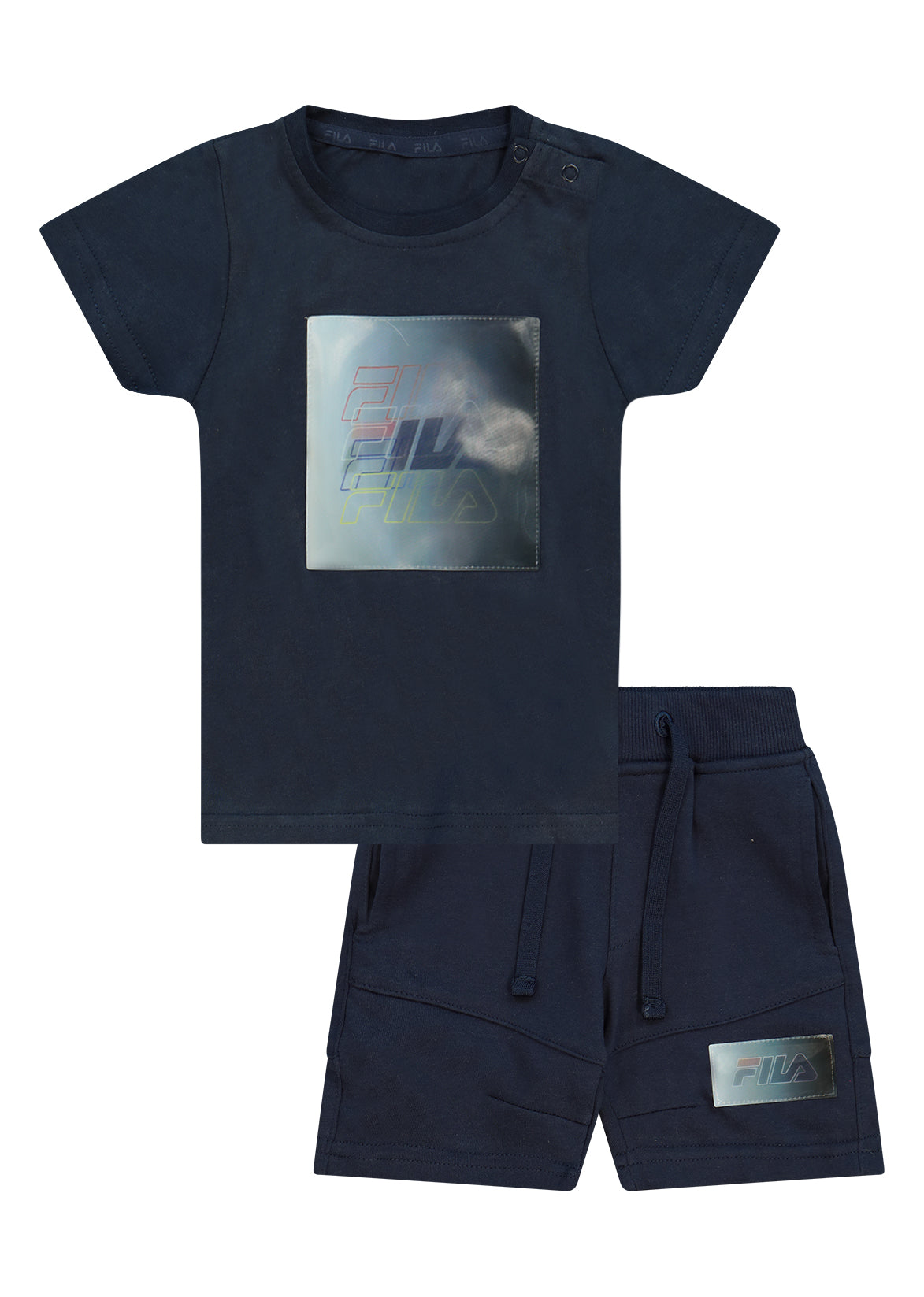 חליפה קצרה FILA לתינוקות לוגו מותג BLUE / 6-12M