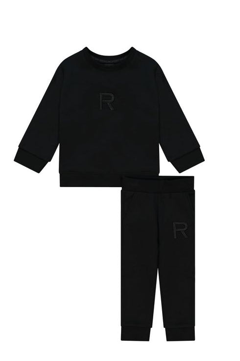 חליפת טרנינג REPLAY לוגו באמצע לתינוקות BLACK / 3-6M