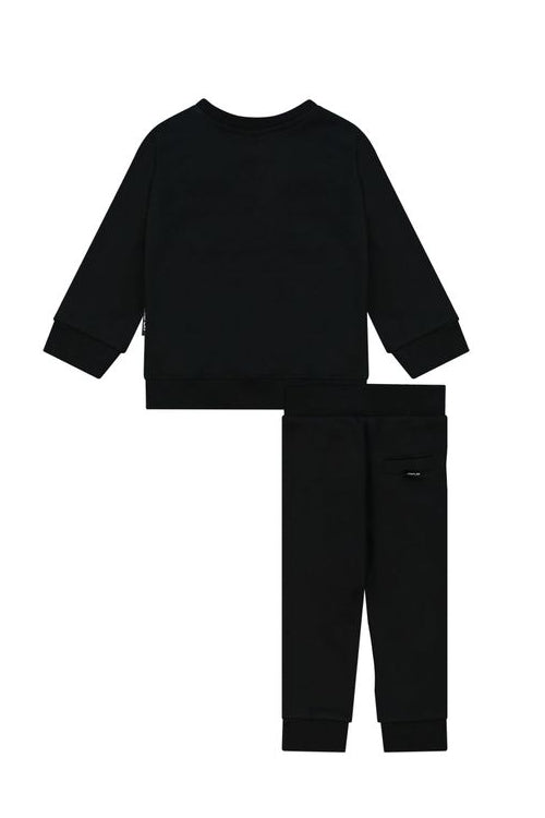 חליפת טרנינג REPLAY לוגו באמצע לתינוקות BLACK / 3-6M