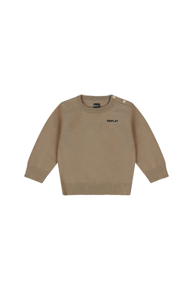 סווטשירט REPLAY לוגו מותג בצד לתינוקות BROWN / 3-6M