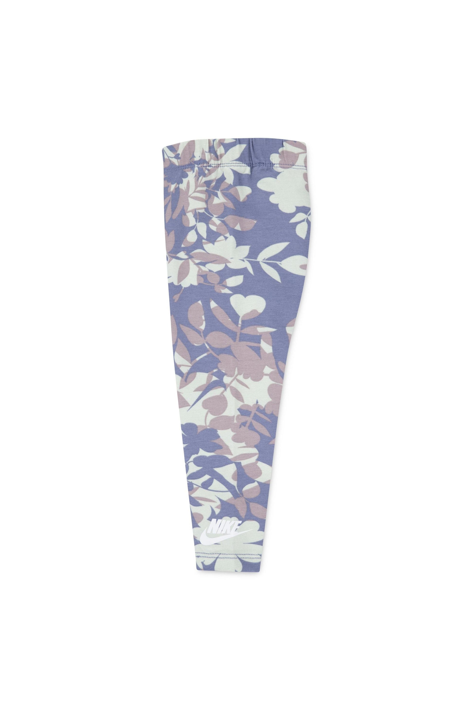 חליפת טרנינג NIKE בהדפס פרחוני וכיתוב לתינוקות Green / 12M