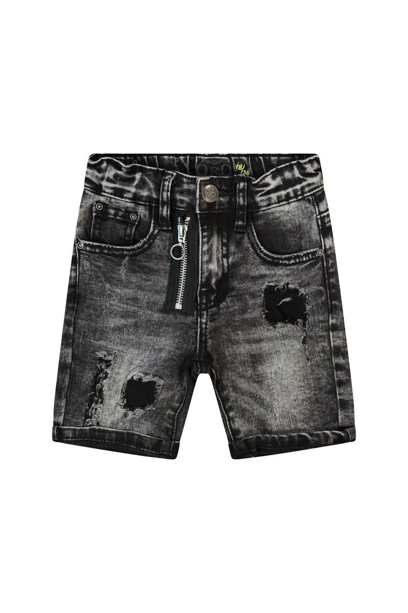 מכנסי ברמודה ORO לילדים ברמודה ג'ינס black / 8