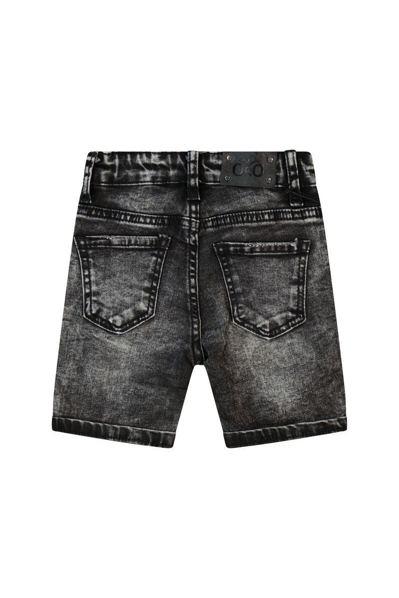 מכנסי ברמודה ORO לילדים ברמודה ג'ינס black / 8