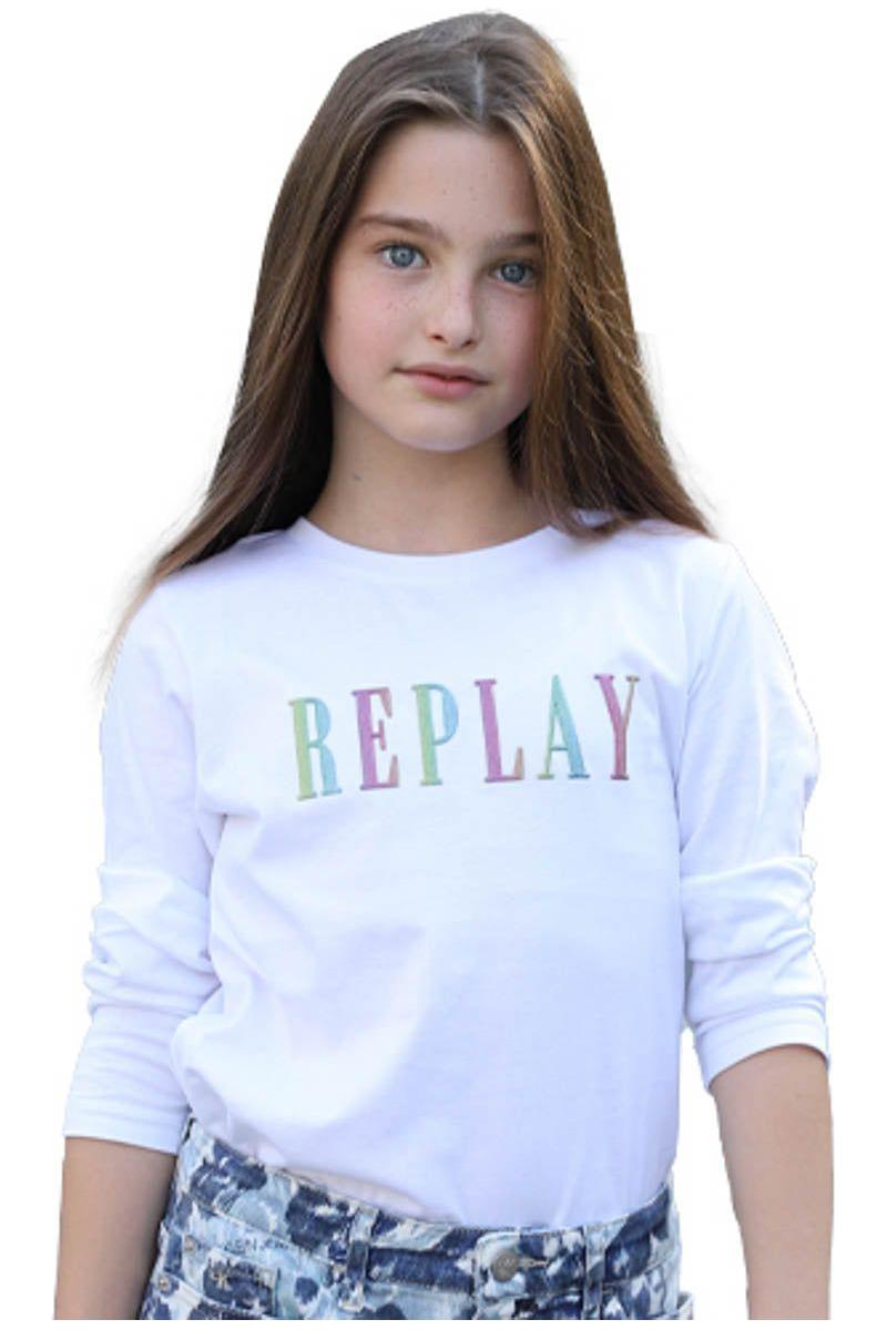 חולצת REPLAY לילדות לוגו