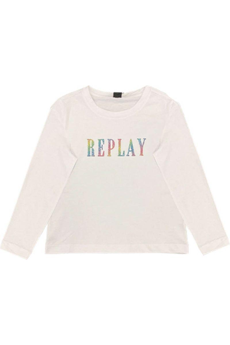 חולצת REPLAY לילדות לוגו