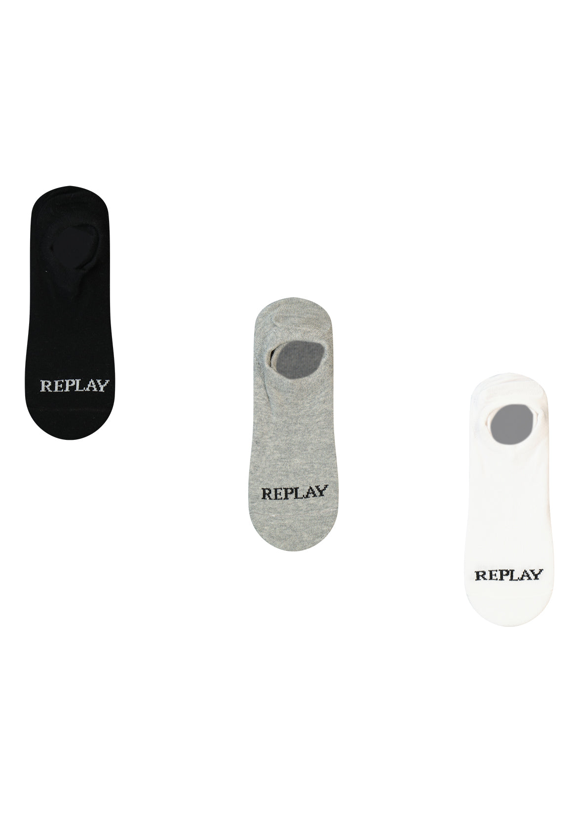 שלישיית גרבים REPLAY לוגו מותג לילדים GRAY / 31-34