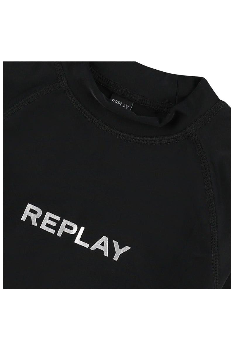 חולצת  בגד ים REPLAY לוגו מותג באמצע לילדים