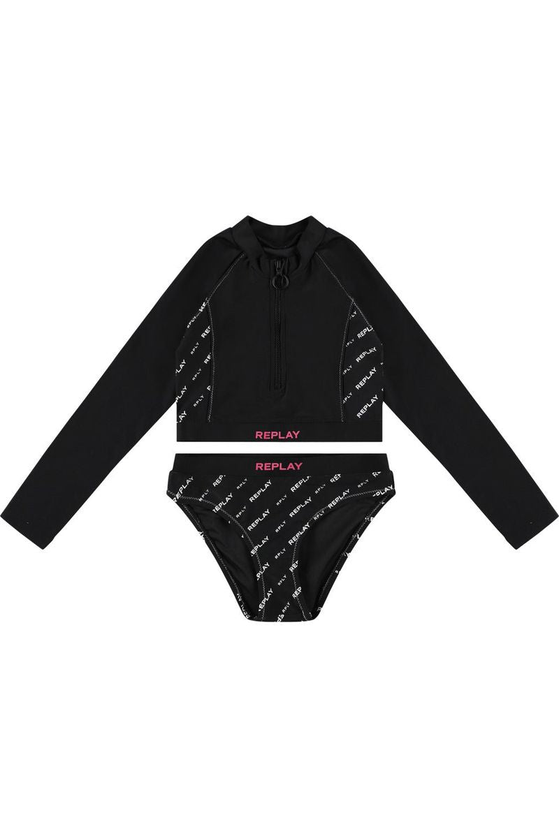 בגד ים 2 חלקים REPLAY לוגו מותג לילדות