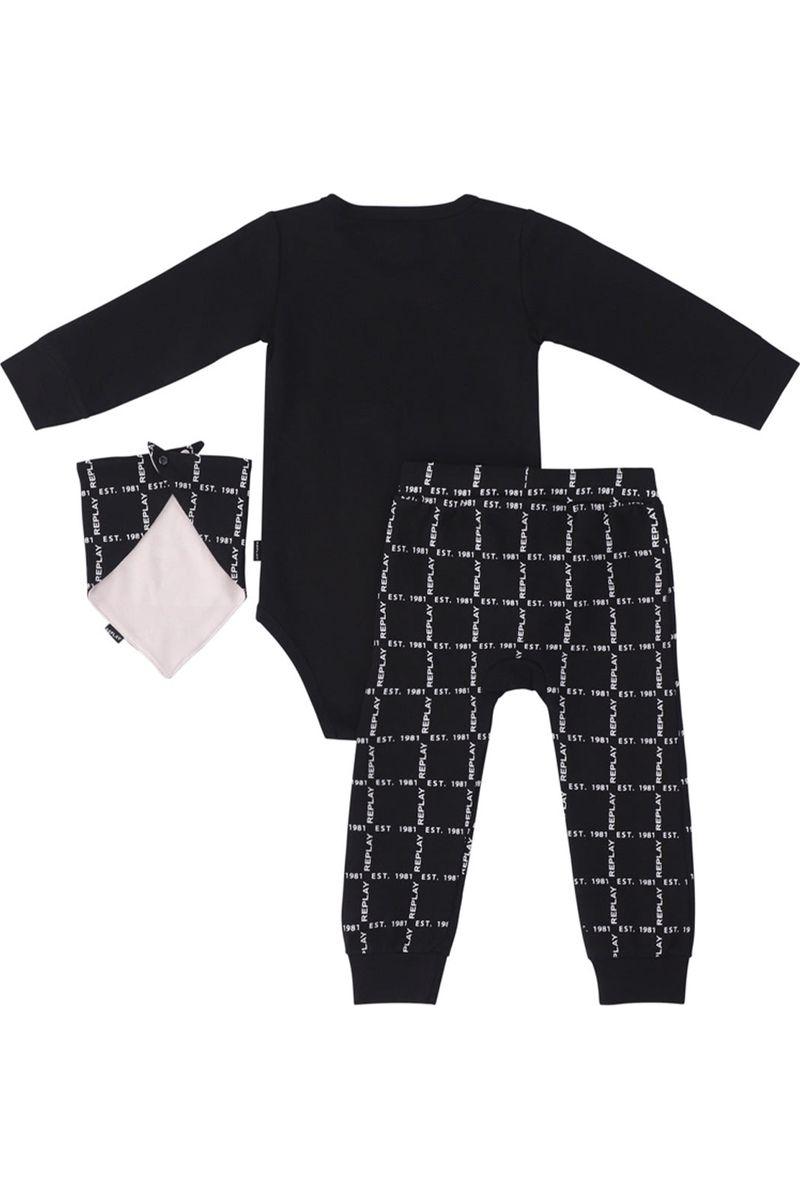 חליפת בגד גוף וסינר REPLAY אינטרלוק לתינוקות