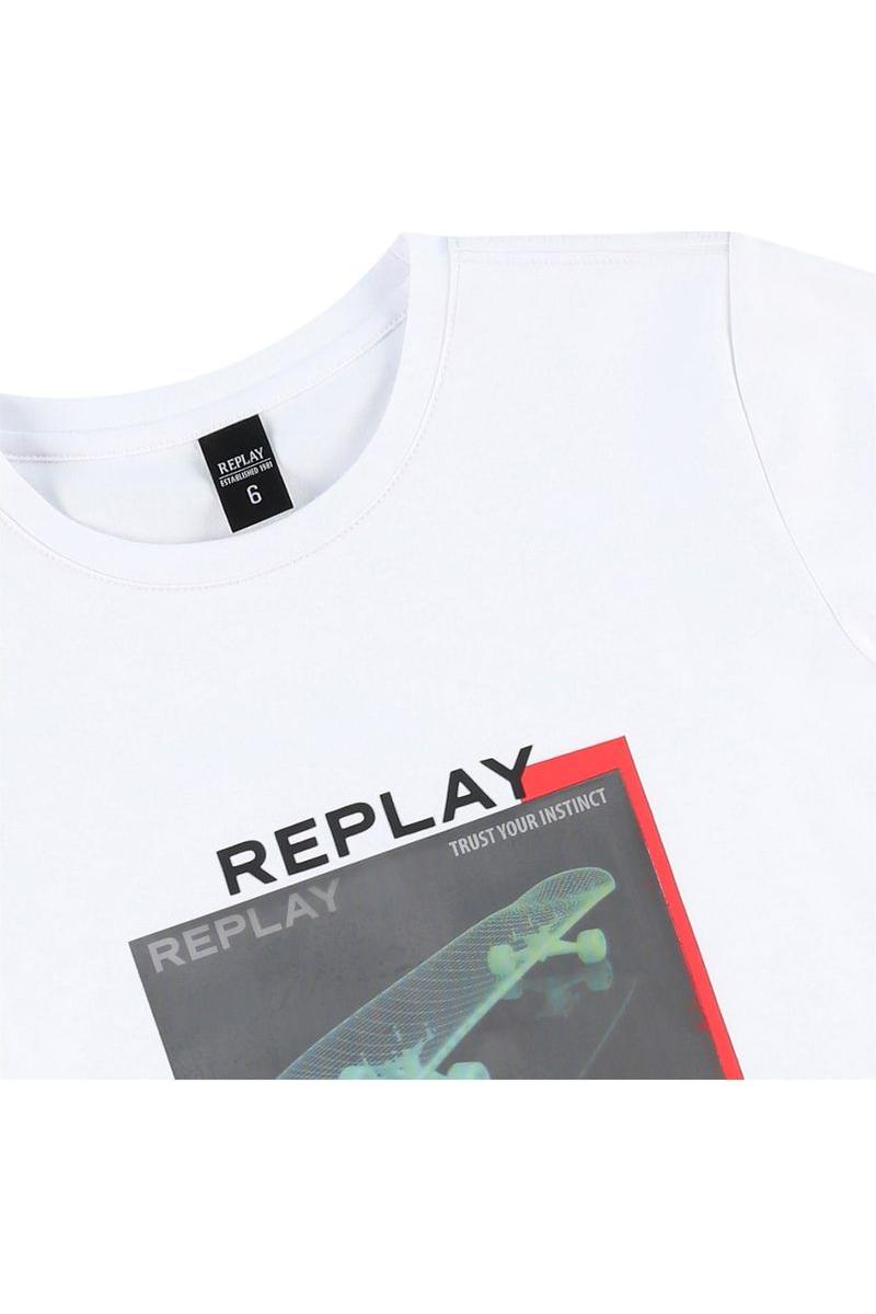 חולצת טי שרט REPLAY סקייטבורד לילדים